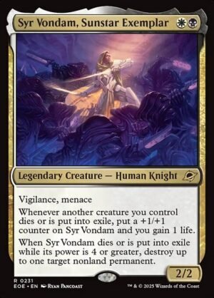 Syr Vondam, Sunstar Exemplar<br /><span class="collector-number">Collector No. 231</span>