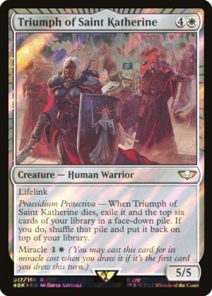 Triumph of Saint Katherine - Surge Foil<br /><span class="collector-number">Collector No. 17★</span>