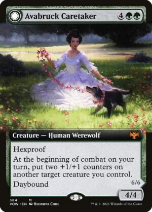 Avabruck Caretaker // Hollowhenge Huntmaster<br /><span class="collector-number">Collector No. 384</span>