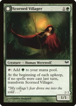 Scorned Villager // Moonscarred Werewolf<br /><span class="collector-number">Collector No. 125</span>