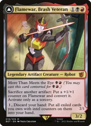 Flamewar, Brash Veteran // Flamewar, Streetwise Operative<br /><span class="collector-number">Collector No. 10</span>