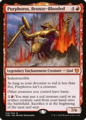 Purphoros, Bronze-Blooded - Foil<br /><span class="collector-number">Collector No. 150</span>