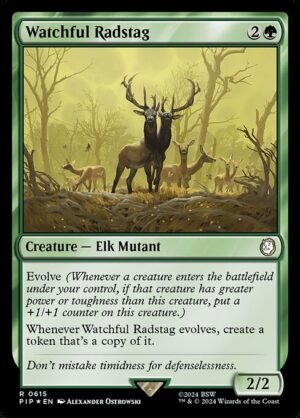 Watchful Radstag - Surge Foil<br /><span class="collector-number">Collector No. 615</span>
