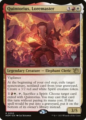 Quintorius, Loremaster<br /><span class="collector-number">Collector No. 250p</span>