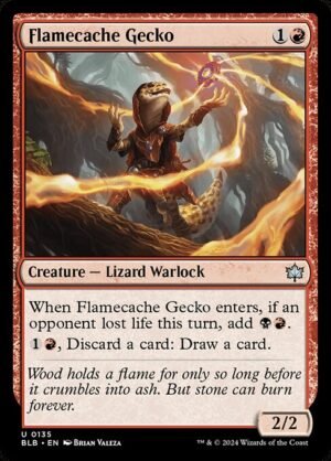 Flamecache Gecko<br /><span class="collector-number">Collector No. 135</span>